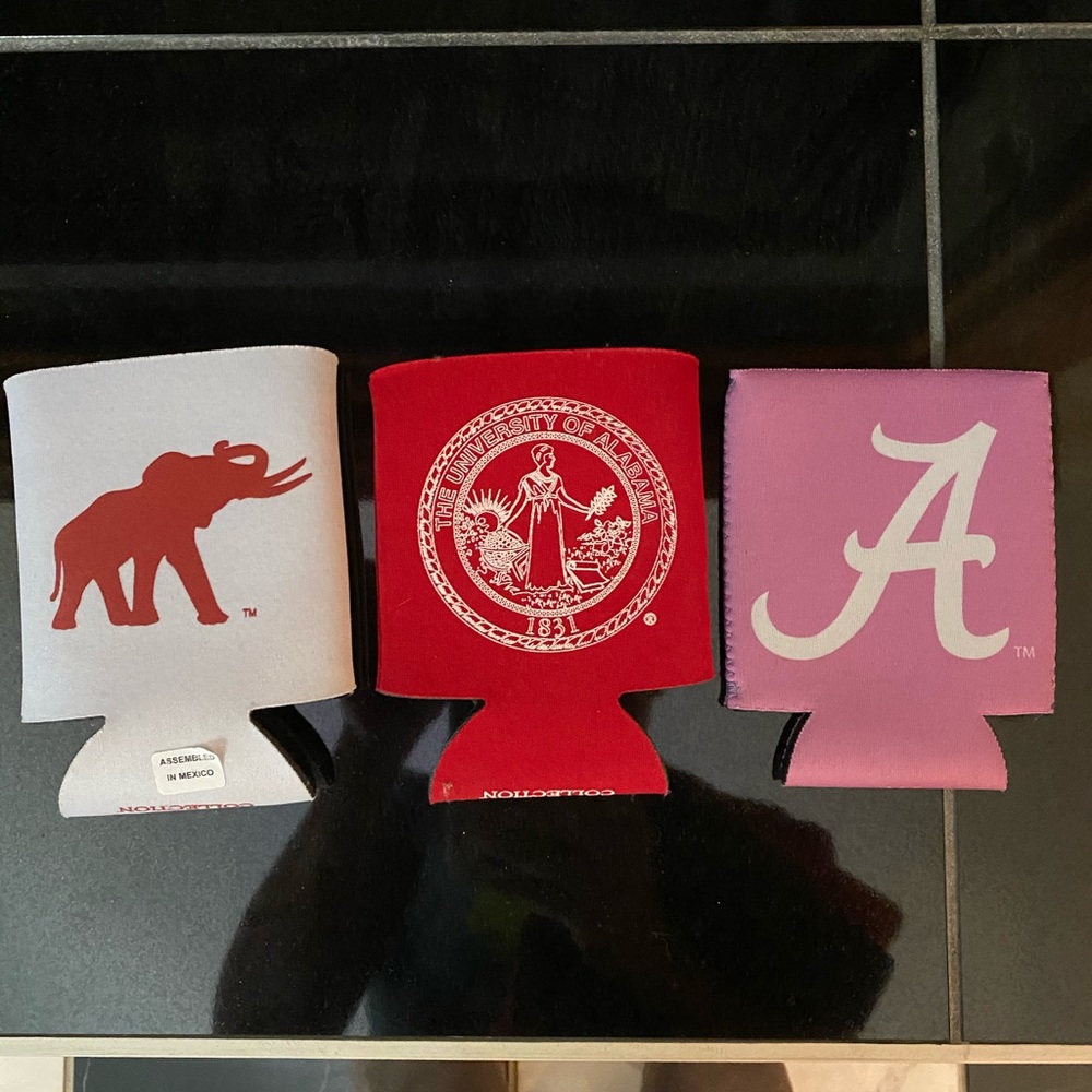 University of Alabama set of 3 koozie.